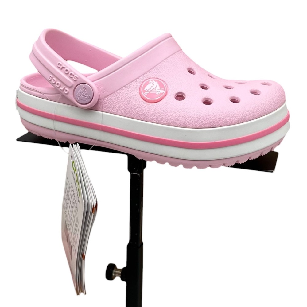 Crocs Toddler Girls Slip on Clogs Size 10 Pink Water Friendly Lightweight Sandal
